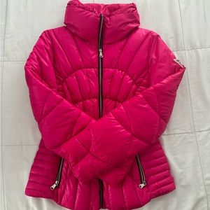 Guess Quilted Puffer Jacket in Hot Pink